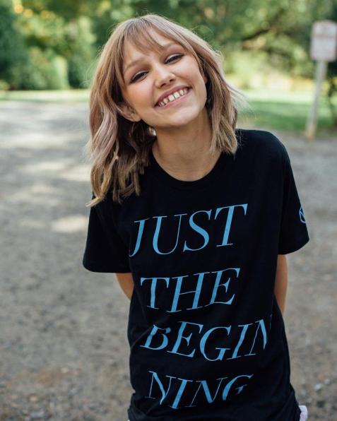 I love wearing my #JustTheBeginning merch so much that I_m giving some out leading up to my album release!
